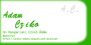 adam cziko business card